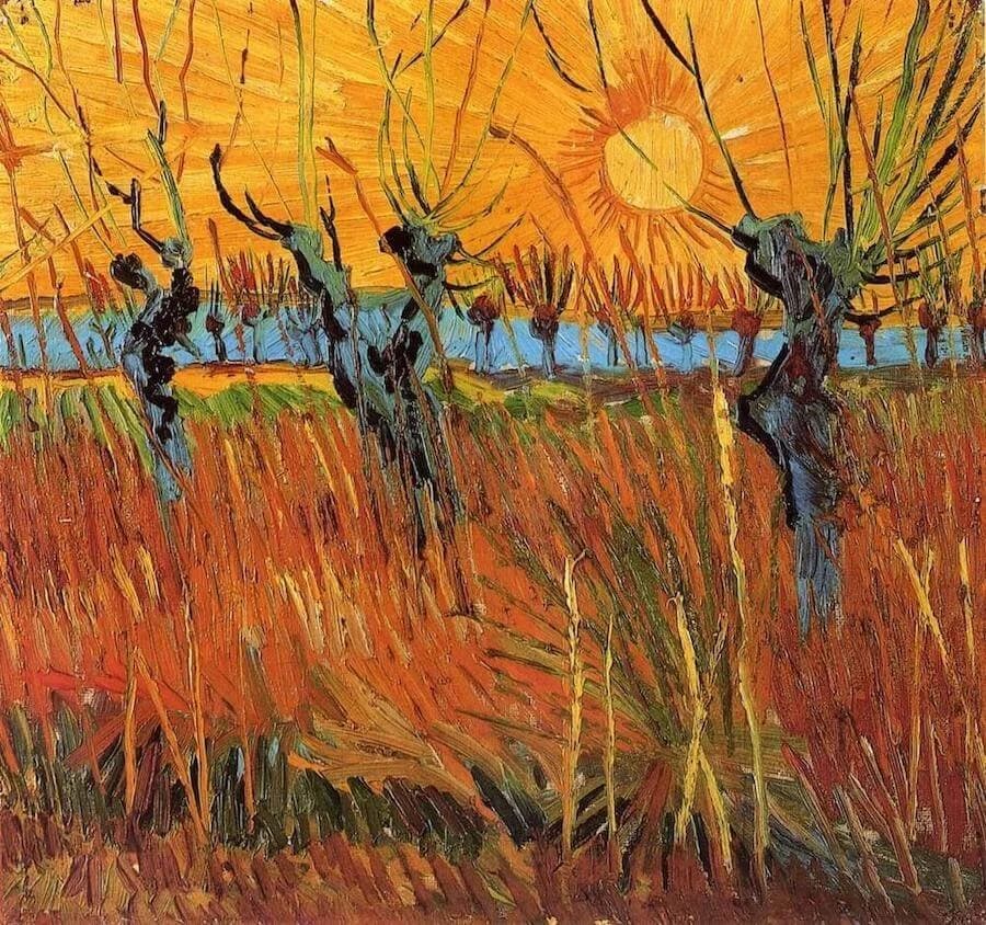 Willows at Sunset, Van Gogh